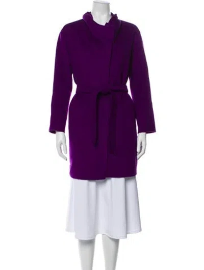 Pre-owned Weekend Max Mara Virgin Wool Jacket In Purple