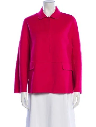 Pre-owned Weekend Max Mara Virgin Wool Jacket In Red