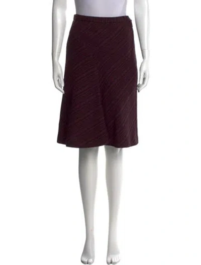 Pre-owned Weekend Max Mara Virgin Wool Knee-length Skirt In Purple