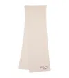 Weekend Max Mara Virgin Wool Knitted Scarf In Brown