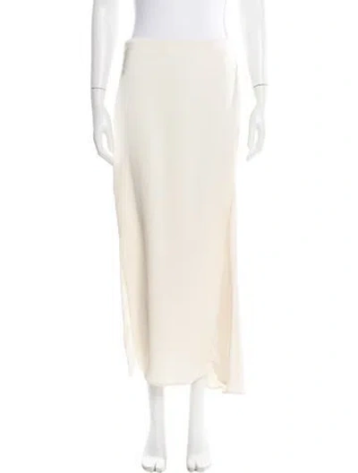 Pre-owned Weekend Max Mara Virgin Wool Long Skirt In Neutral