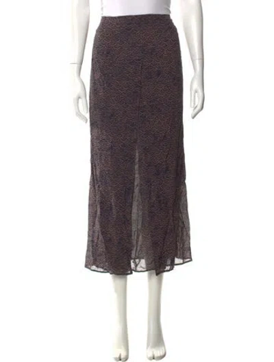 Pre-owned Weekend Max Mara Virgin Wool Midi Length Skirt In Multicolor