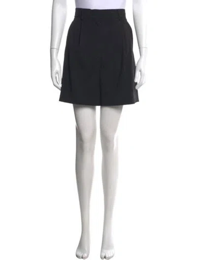 Pre-owned Weekend Max Mara Virgin Wool Mini Shorts In Blue