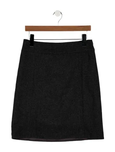 Pre-owned Weekend Max Mara Virgin Wool Mini Skirt In Black