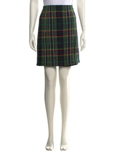 Pre-owned Weekend Max Mara Virgin Wool Mini Skirt In Multi