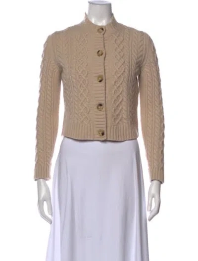Pre-owned Weekend Max Mara Virgin Wool Mock Neck Sweater In Neutral