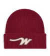 Weekend Max Mara Virgin Wool Monogram Beanie In Red