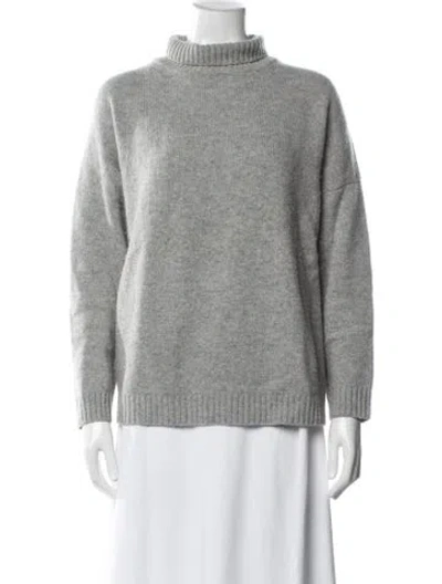 Pre-owned Weekend Max Mara Virgin Wool Off-the-shoulder Sweater In Blue