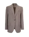Weekend Max Mara Virgin Wool Oversized Blazer In Brown
