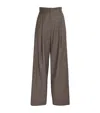 WEEKEND MAX MARA VIRGIN WOOL PALAZZO TROUSERS