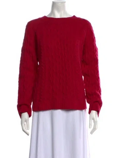 Pre-owned Weekend Max Mara Virgin Wool Patterned Sweater In Pink