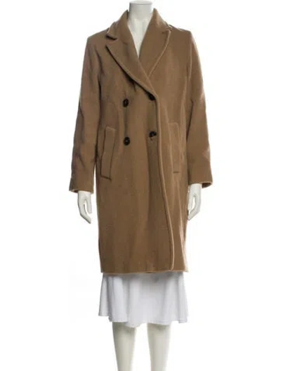 Pre-owned Weekend Max Mara Virgin Wool Peacoat In Neutral