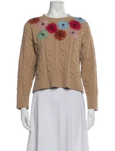 Pre-owned Weekend Max Mara Virgin Wool Printed Sweater In Neutral