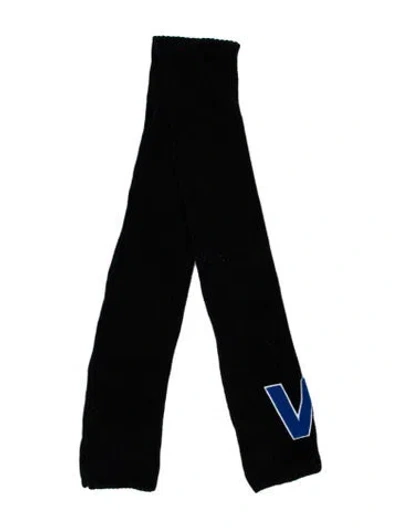 Pre-owned Weekend Max Mara Virgin Wool Scarf W/ Tags In Black