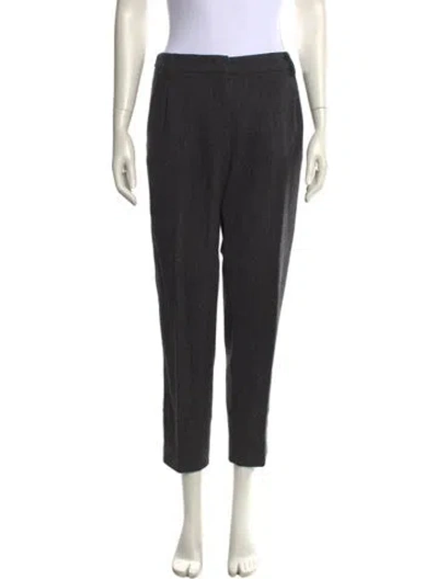 Pre-owned Weekend Max Mara Virgin Wool Skinny Leg Pants In Gray