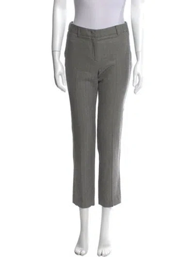 Pre-owned Weekend Max Mara Virgin Wool Straight Leg Pants In Gray