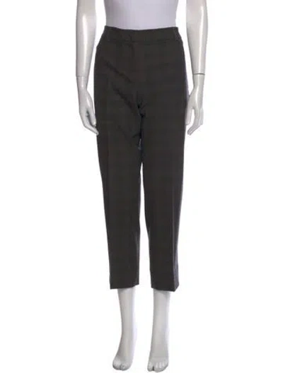 Pre-owned Weekend Max Mara Virgin Wool Straight Leg Pants In Gray