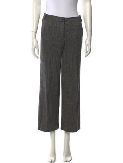 Pre-owned Weekend Max Mara Virgin Wool Straight Leg Pants In Gray