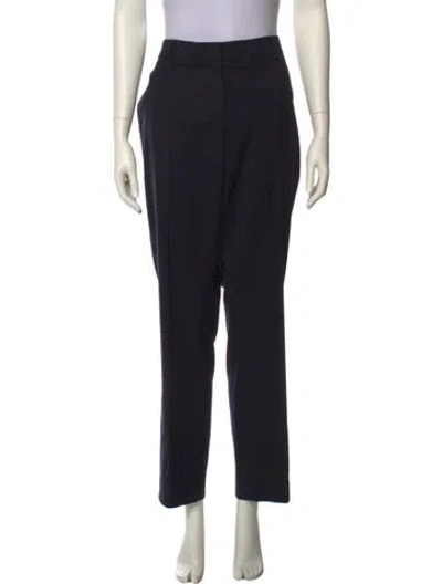 Pre-owned Weekend Max Mara Virgin Wool Straight Leg Pants W/ Tags In Black