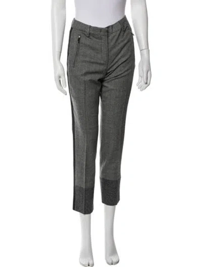 Pre-owned Weekend Max Mara Virgin Wool Straight Leg Pants In White