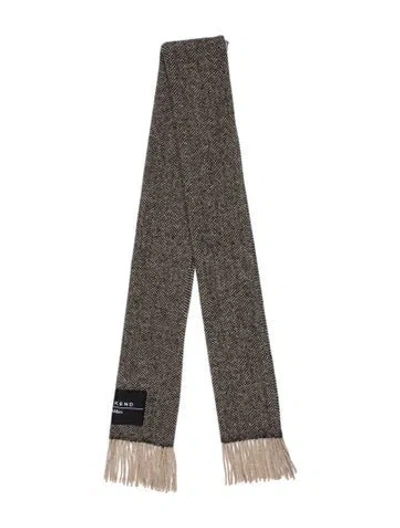 Pre-owned Weekend Max Mara Virgin Wool Striped Scarf W/ Tags In Multi