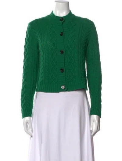 Pre-owned Weekend Max Mara Virgin Wool Sweater In Green