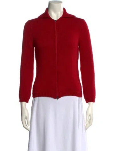 Pre-owned Weekend Max Mara Virgin Wool Sweater In Red