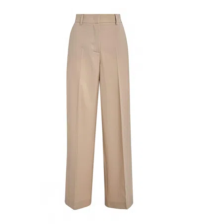 Weekend Max Mara Virgin Wool Tailored Trousers In Neutral