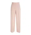 Weekend Max Mara Virgin Wool Tailored Trousers In Pink