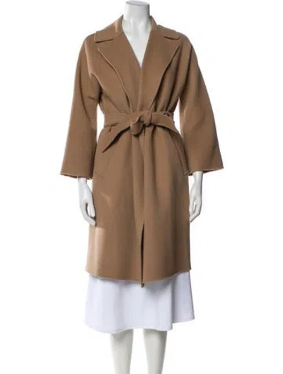 Pre-owned Weekend Max Mara Virgin Wool Trench Coat In Neutral