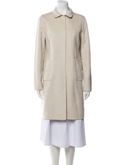 Pre-owned Weekend Max Mara Virgin Wool Trench Coat In Neutral