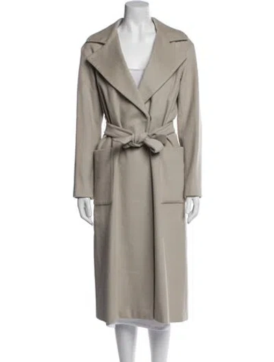 Pre-owned Weekend Max Mara Virgin Wool Trench Coat In Neutral