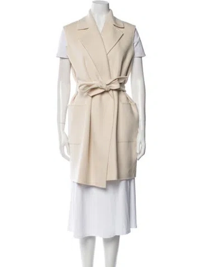Pre-owned Weekend Max Mara Virgin Wool Trench Coat In Neutral