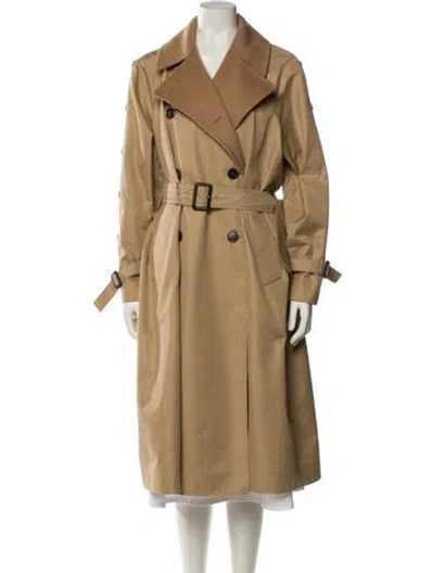 Pre-owned Weekend Max Mara Virgin Wool Trench Coat In Neutral