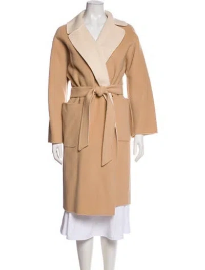 Pre-owned Weekend Max Mara Virgin Wool Trench Coat In Neutral