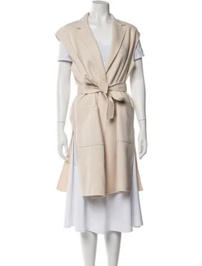 Pre-owned Weekend Max Mara Virgin Wool Trench Coat In Neutral