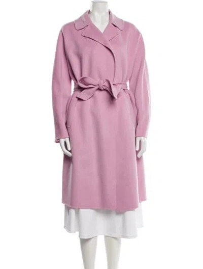 Pre-owned Weekend Max Mara Virgin Wool Trench Coat In Pink