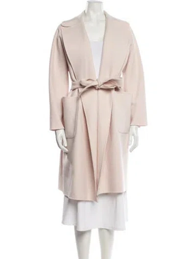 Pre-owned Weekend Max Mara Virgin Wool Trench Coat In Pink