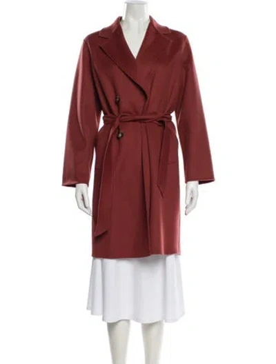 Pre-owned Weekend Max Mara Virgin Wool Trench Coat In Red