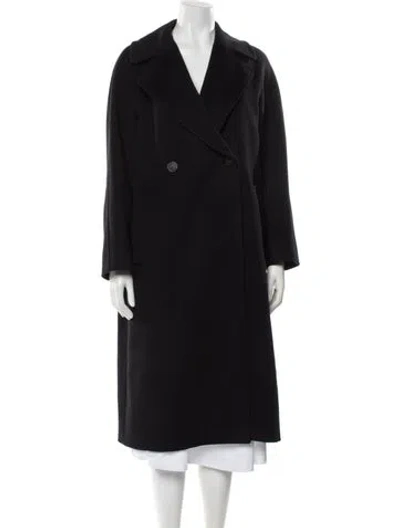 Pre-owned Weekend Max Mara Virgin Wool Trench Coat W/ Tags In Black