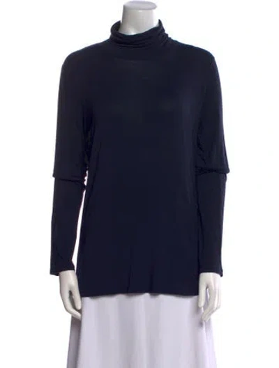 Pre-owned Weekend Max Mara Virgin Wool Turtleneck Sweater In Blue