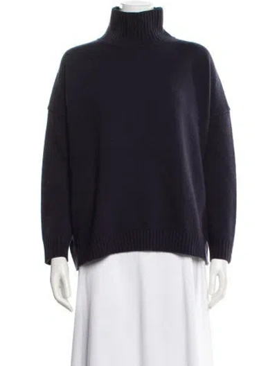 Pre-owned Weekend Max Mara Virgin Wool Turtleneck Sweater In Blue