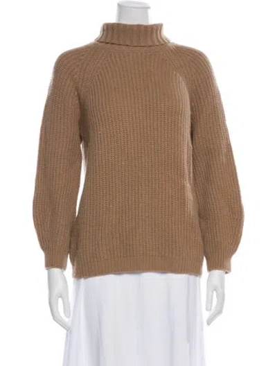 Pre-owned Weekend Max Mara Virgin Wool Turtleneck Sweater In Brown