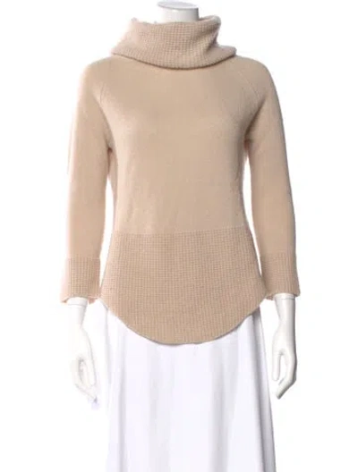 Pre-owned Weekend Max Mara Virgin Wool Turtleneck Sweater In Neutral