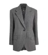 Weekend Max Mara Virgin Wool Tweed Blazer In Gray