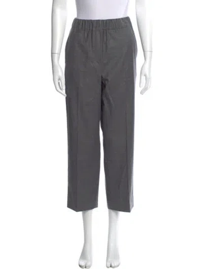 Pre-owned Weekend Max Mara Virgin Wool Wide Leg Pants In Gray