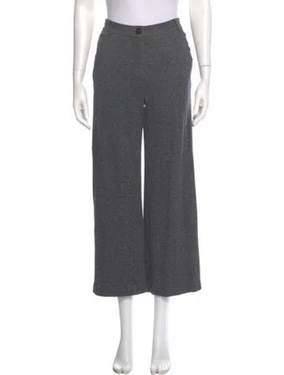 Pre-owned Weekend Max Mara Virgin Wool Wide Leg Pants In Gray
