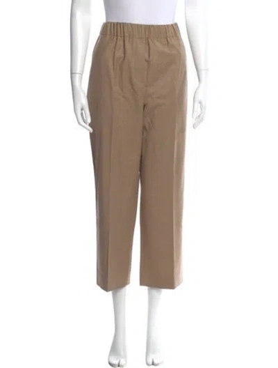 Pre-owned Weekend Max Mara Virgin Wool Wide Leg Pants In Neutral