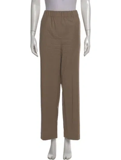Pre-owned Weekend Max Mara Virgin Wool Wide Leg Pants In Neutral