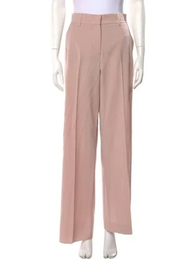 Pre-owned Weekend Max Mara Virgin Wool Wide Leg Pants In Pink